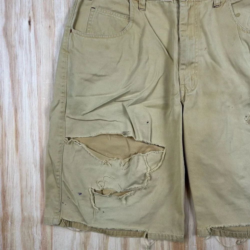 VTG Levi's Silvertab Shorts Men‎ FITS 32Mustard Yellow Thrashed Distress Worn